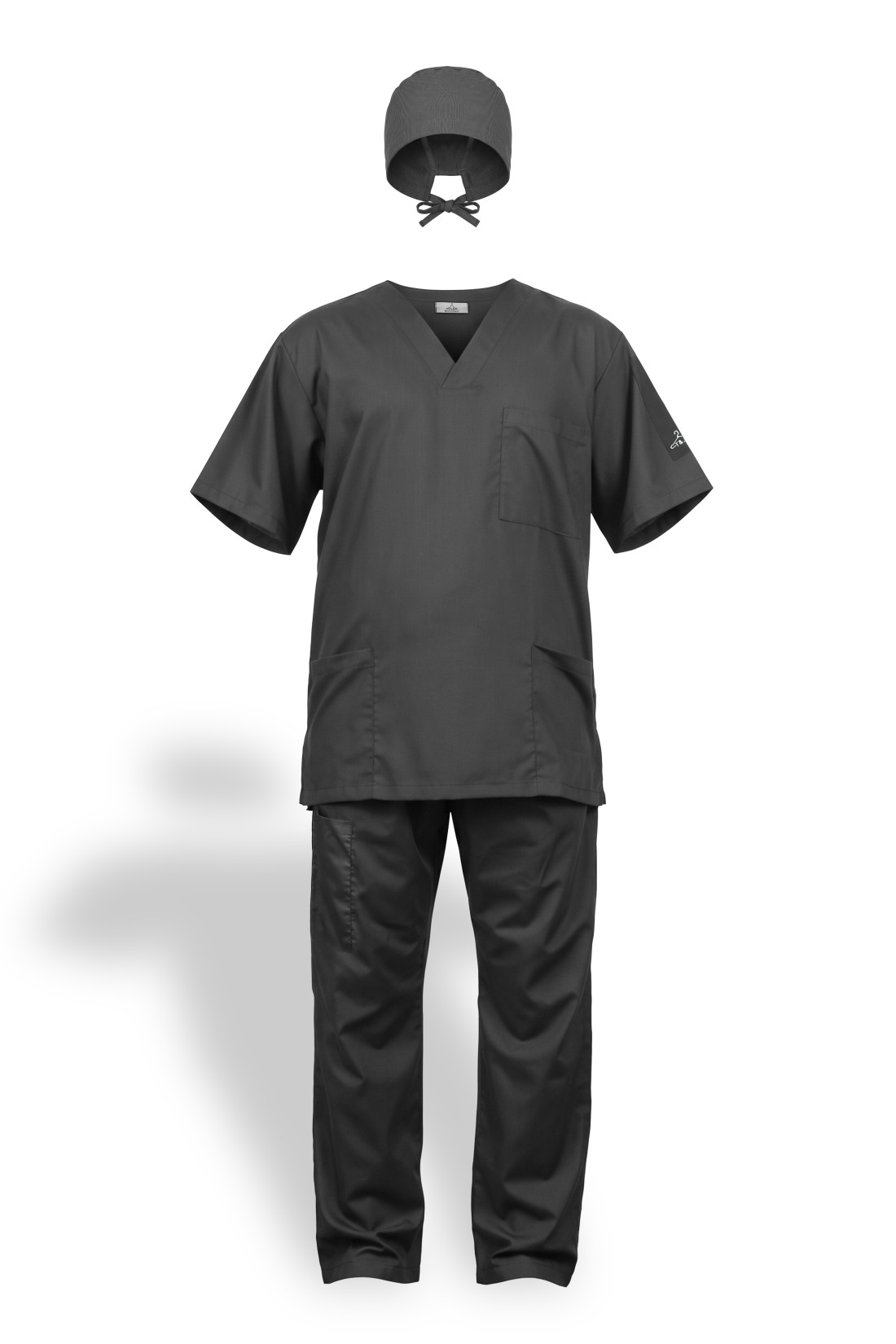 Signature scrub top, pants, and cap