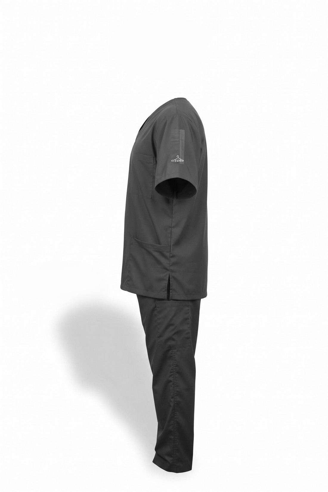 Side view of the essential scrub suit