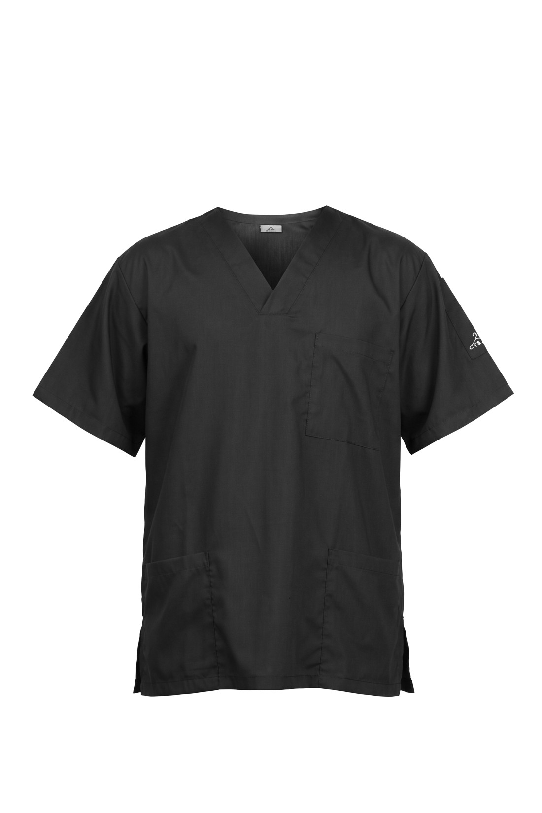 Scrub top with a chest pocket